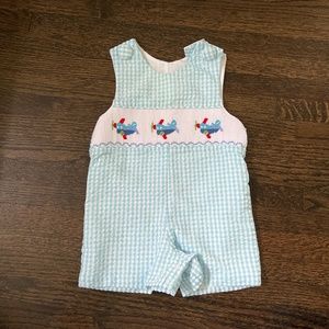 Smocked Auctions Airplane Jon Jon